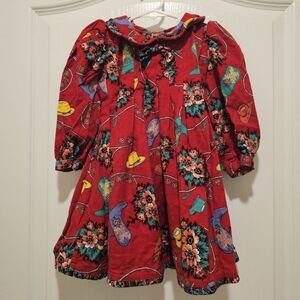 VTG RARE Mousefeathers Rodeo Cowgirl Toddler Girls Dress Size 3T